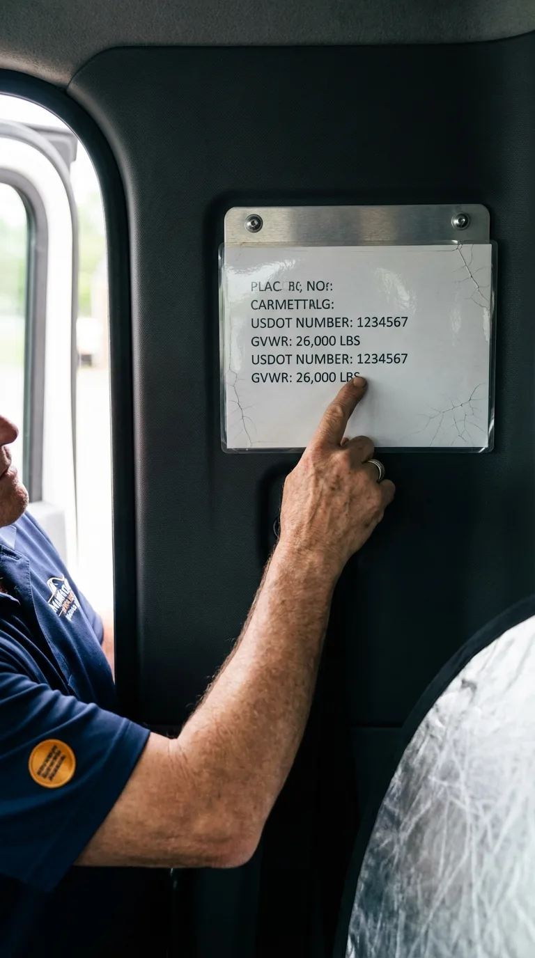 USDOT licensing placard verification in Gilford